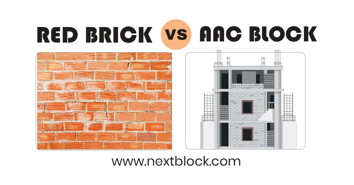 What is the difference between Red Brick vs AAC block